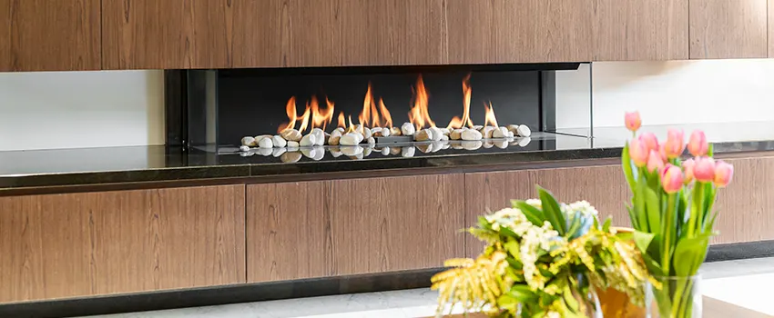 Double-height Fireplace Design Refurbishment in West Islip, New York