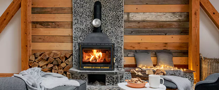 Thelin Hearth Products Direct Vent Gas Stove Fireplace Inspection in West Islip, New York